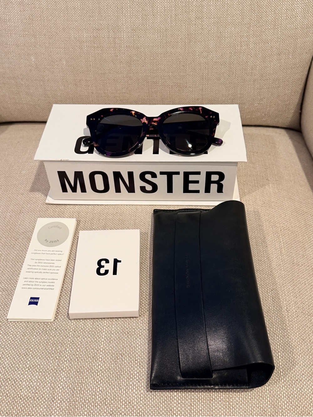 GENTLE MONSTER Bold Tortoiseshell Sunglasses with Dark Lenses